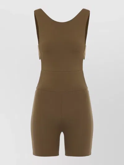 LIVE THE PROCESS TECHNICAL FABRIC JUMPSUIT SCOOP NECK STRETCH