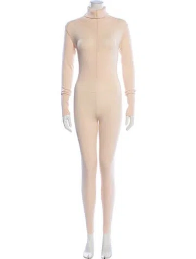 Pre-owned Live The Process Turtleneck Jumpsuit In Neutral