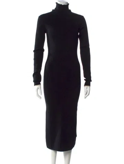 Pre-owned Live The Process Turtleneck Long Dress In Black