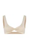 Live The Process Twisted-detail Cropped Top In Neutral