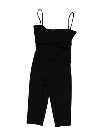 Pre-owned Live The Process V-neck Jumpsuit In Black