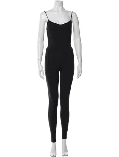 Pre-owned Live The Process V-neck Jumpsuit In Black