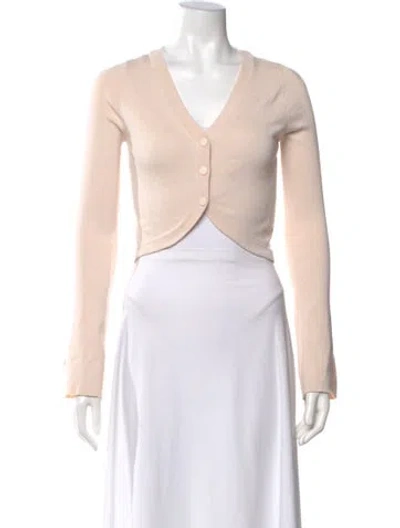 Pre-owned Live The Process V-neck Long Sleeve Top In Neutral