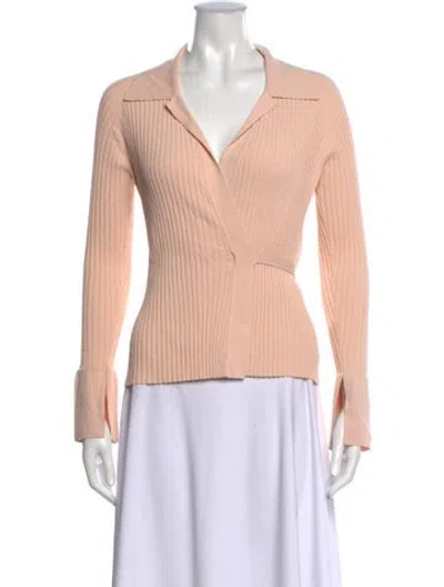 Pre-owned Live The Process V-neck Long Sleeve Top In Pink