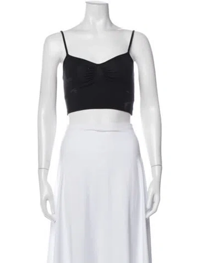 Pre-owned Live The Process V-neck Sleeveless Crop Top In Neutral