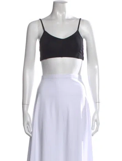 Pre-owned Live The Process V-neck Sleeveless Sports Bra In Blue