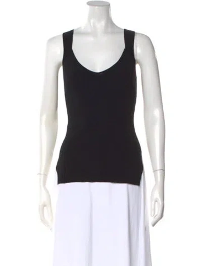 Pre-owned Live The Process V-neck Sleeveless Top In Black