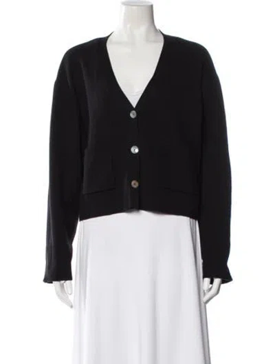 Pre-owned Live The Process V-neck Sweater In Black