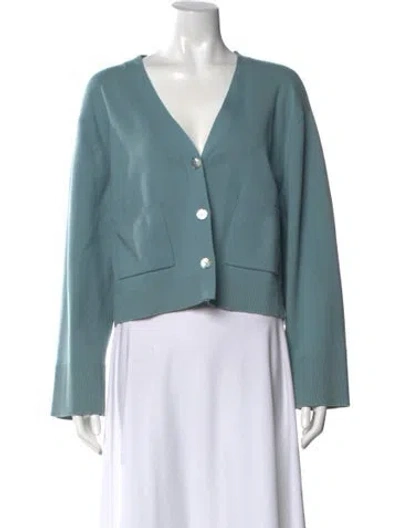 Pre-owned Live The Process V-neck Sweater In Blue