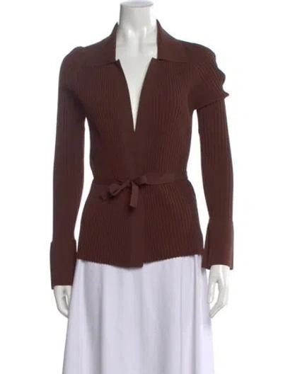 Pre-owned Live The Process V-neck Sweater In Brown