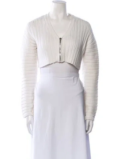 Pre-owned Live The Process V-neck Sweater In Neutral