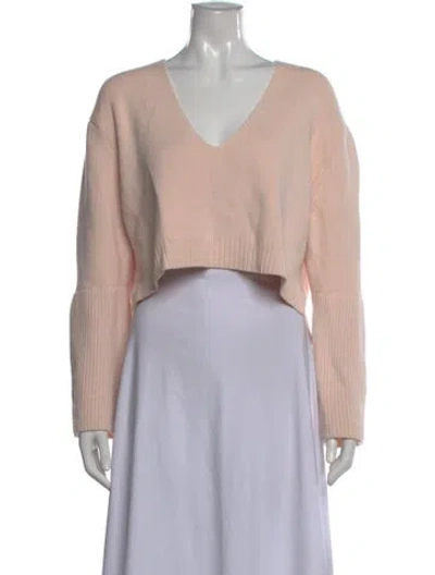 Pre-owned Live The Process V-neck Sweater In Neutral