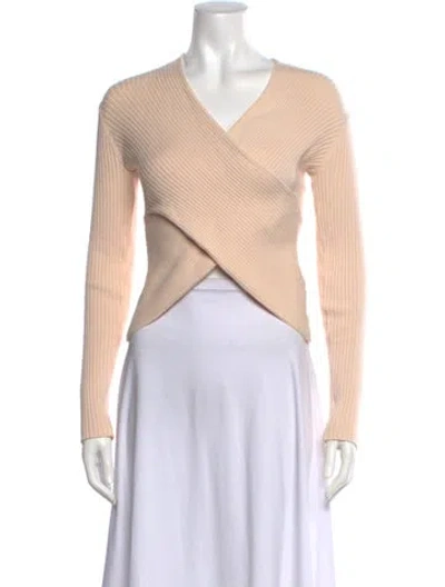 Pre-owned Live The Process V-neck Sweater In Neutrals