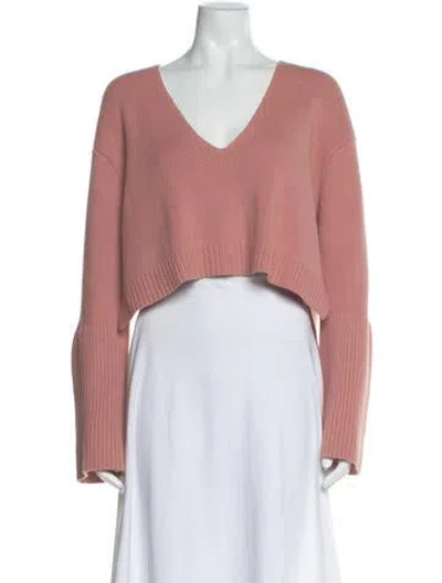 Pre-owned Live The Process V-neck Sweater In Pink