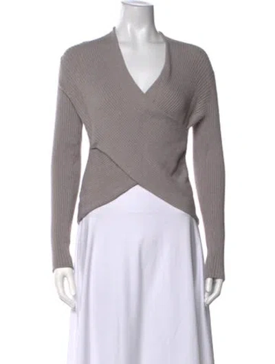 Pre-owned Live The Process V-neck Sweater In Purple