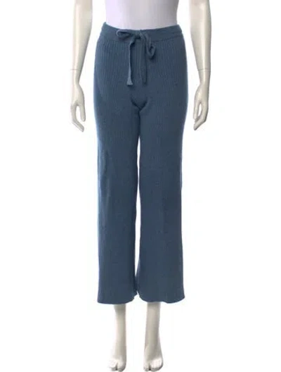 Pre-owned Live The Process Wide Leg Pants In Blue
