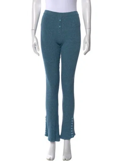 Pre-owned Live The Process Wide Leg Pants In Blue