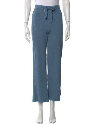 Pre-owned Live The Process Wide Leg Pants In Blue
