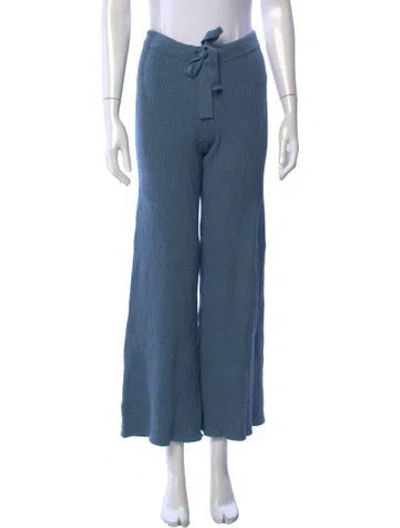 Pre-owned Live The Process Wide Leg Pants In Blue