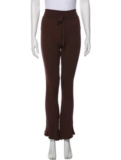 Pre-owned Live The Process Wide Leg Pants In Brown
