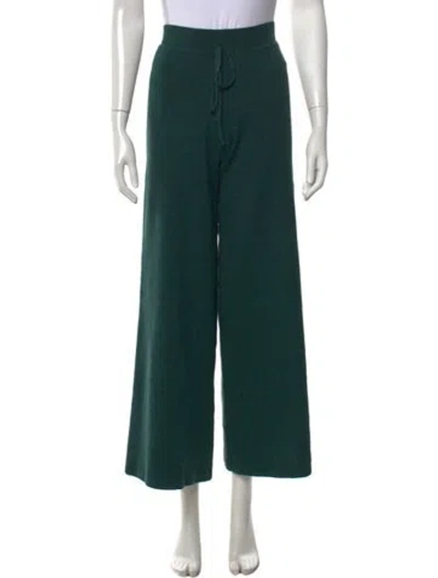 Pre-owned Live The Process Wide Leg Pants In Green