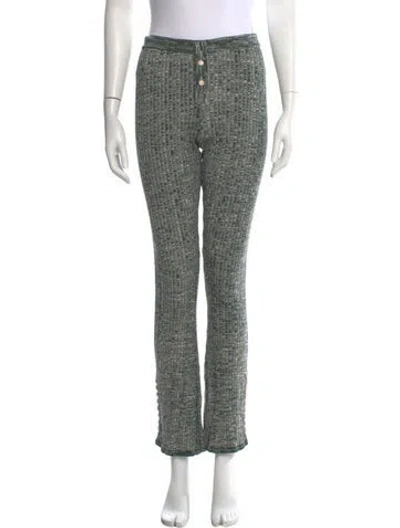 Pre-owned Live The Process Wide Leg Pants In Green
