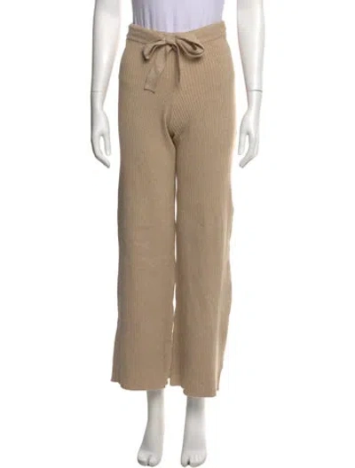 Pre-owned Live The Process Wide Leg Pants In Neutral