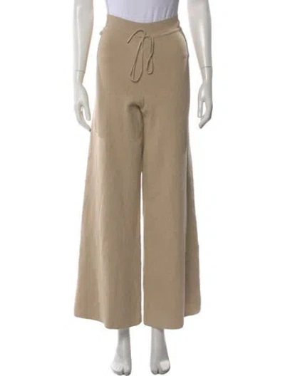 Pre-owned Live The Process Wide Leg Pants In Neutral