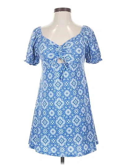 Pre-owned Live To Be Spoiled Casual Dress In Blue