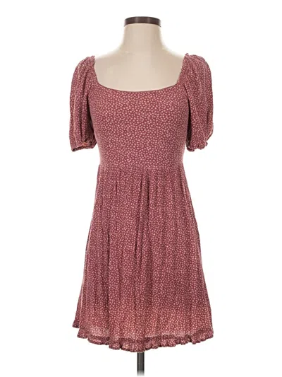 Pre-owned Live To Be Spoiled Casual Dress In Burgundy
