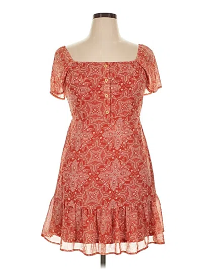 Pre-owned Live To Be Spoiled Casual Dress In Red
