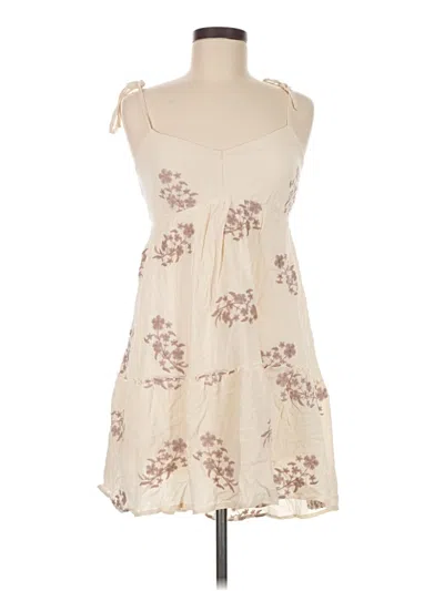 Pre-owned Live To Be Spoiled Casual Dress In Tan