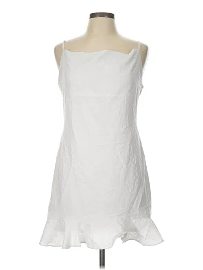 Pre-owned Live To Be Spoiled Casual Dress In White