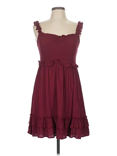 Pre-owned Live To Be Spoiled Cocktail Dress In Burgundy