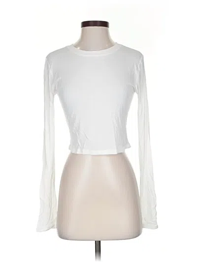 Pre-owned Live To Be Spoiled Long Sleeve T-shirt In White