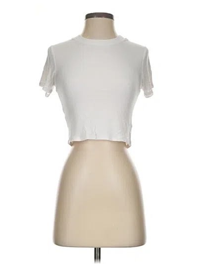 Pre-owned Live To Be Spoiled Short Sleeve Turtleneck In Ivory