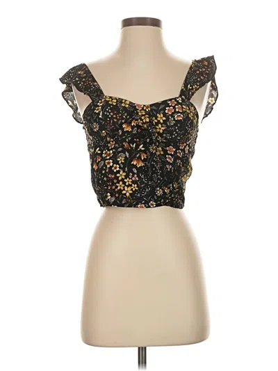 Pre-owned Live To Be Spoiled Sleeveless Blouse In Black