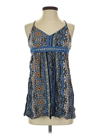 Pre-owned Live To Be Spoiled Sleeveless Blouse In Blue