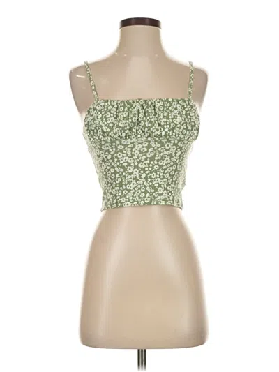 Pre-owned Live To Be Spoiled Tank Top Green Strapless Neckline Tops