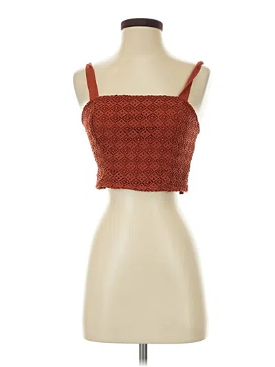 Pre-owned Live To Be Spoiled Tank Top Red Strapless Neckline Tops