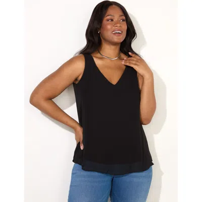 Live Unlimited Chiffon V Neck Swing Waistcoat