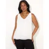 Live Unlimited Chiffon V Neck Swing Vest