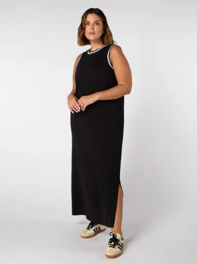 Live Unlimited Crochet Trim Dress In Black