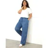 Live Unlimited Drawstring Waist Wide Leg Pants In Blue