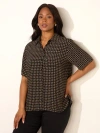 Live Unlimited Geo Print Short Sleeve Shirt In Geo Print