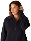 Live Unlimited Half Zip Sweatshirt In Blue