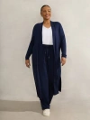 Live Unlimited Lightweight Supersoft Maxi Cardigan In Blue