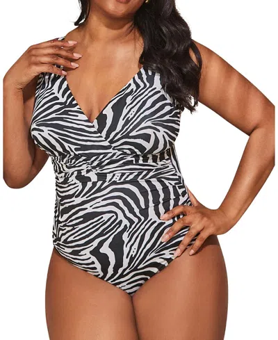 Live Unlimited Mono Animal Print Swimsuit