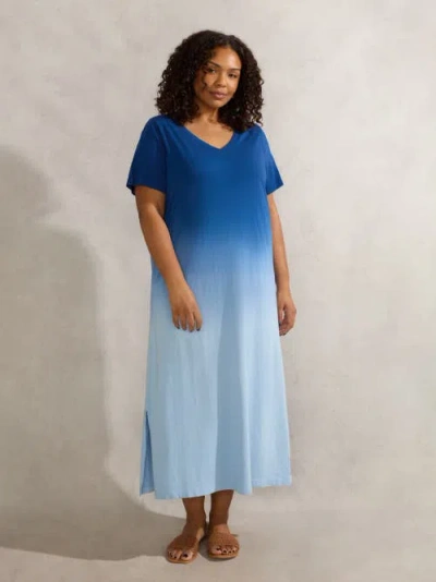 Live Unlimited Ombre T-shirt Dress In Blue