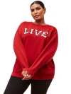 Live Unlimited Oversized Sweatshirt In Red